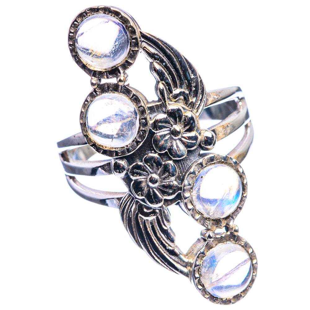 Rainbow Moonstone Ring Size 8.75 (925 Sterling Silver) R142449