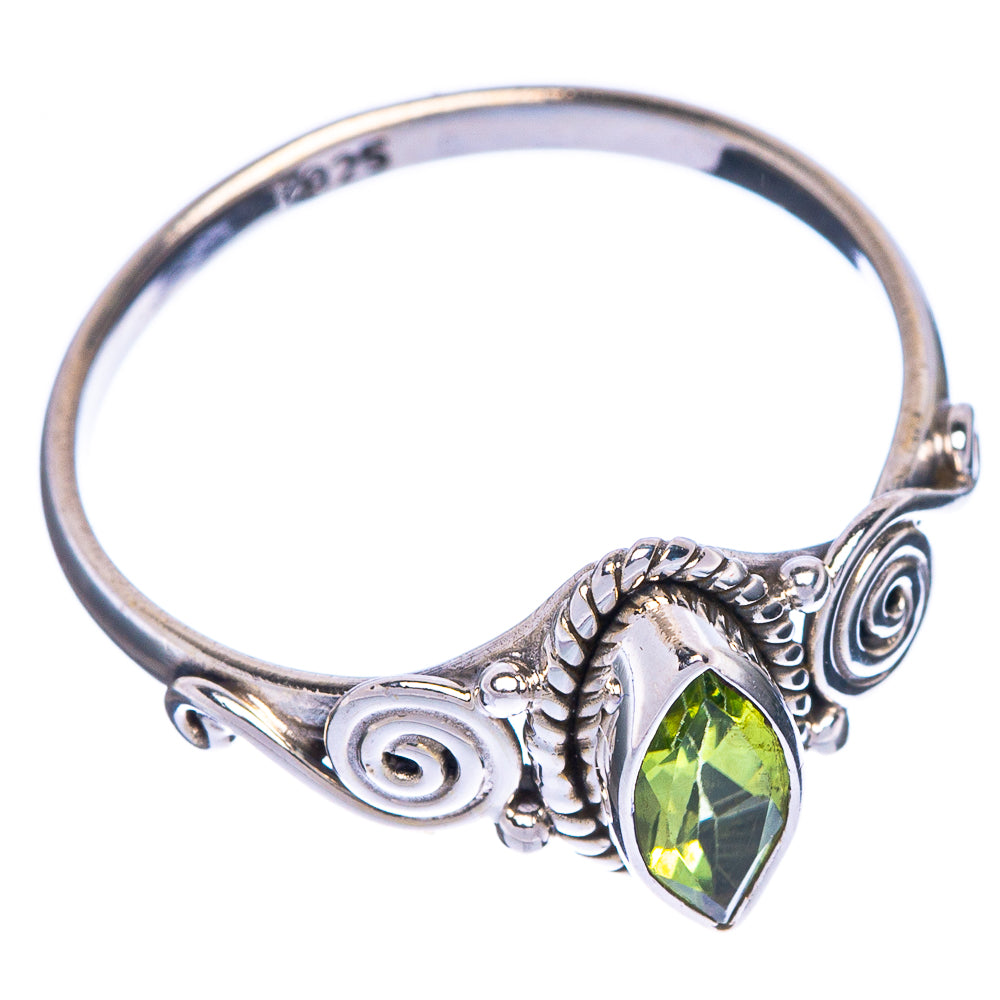 Peridot Dainty Ring Size 8 (925 Sterling Silver) R1213