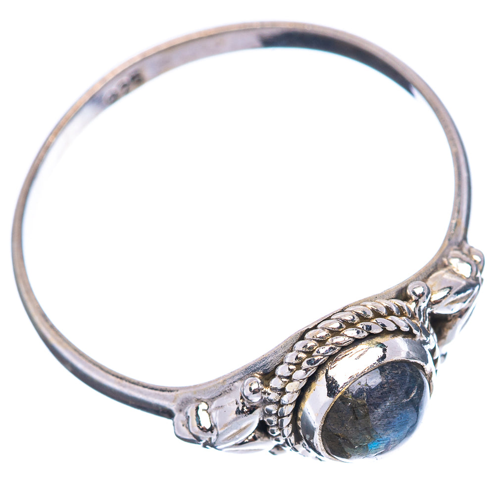 Dainty Labradorite Ring Size 10.25 (.925 Sterling Silver)