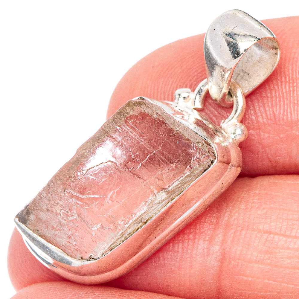 Raw Herkimer Diamond Pendant 1 1/4" (925 Sterling Silver) P41013