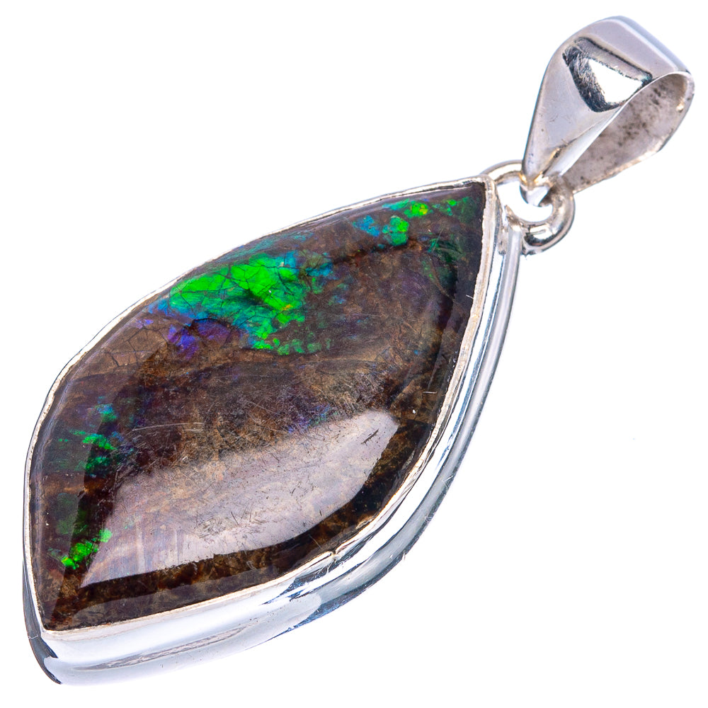 Rare Ammolite Pendant 1 5/8" (925 Sterling Silver) P43464