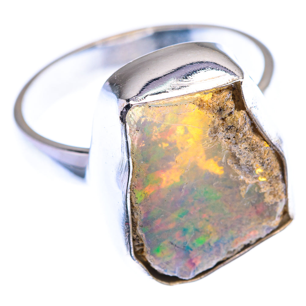 Raw Ethiopian Opal 925 Sterling Silver Ring Size 7.5 (925 Sterling Silver) RING140364