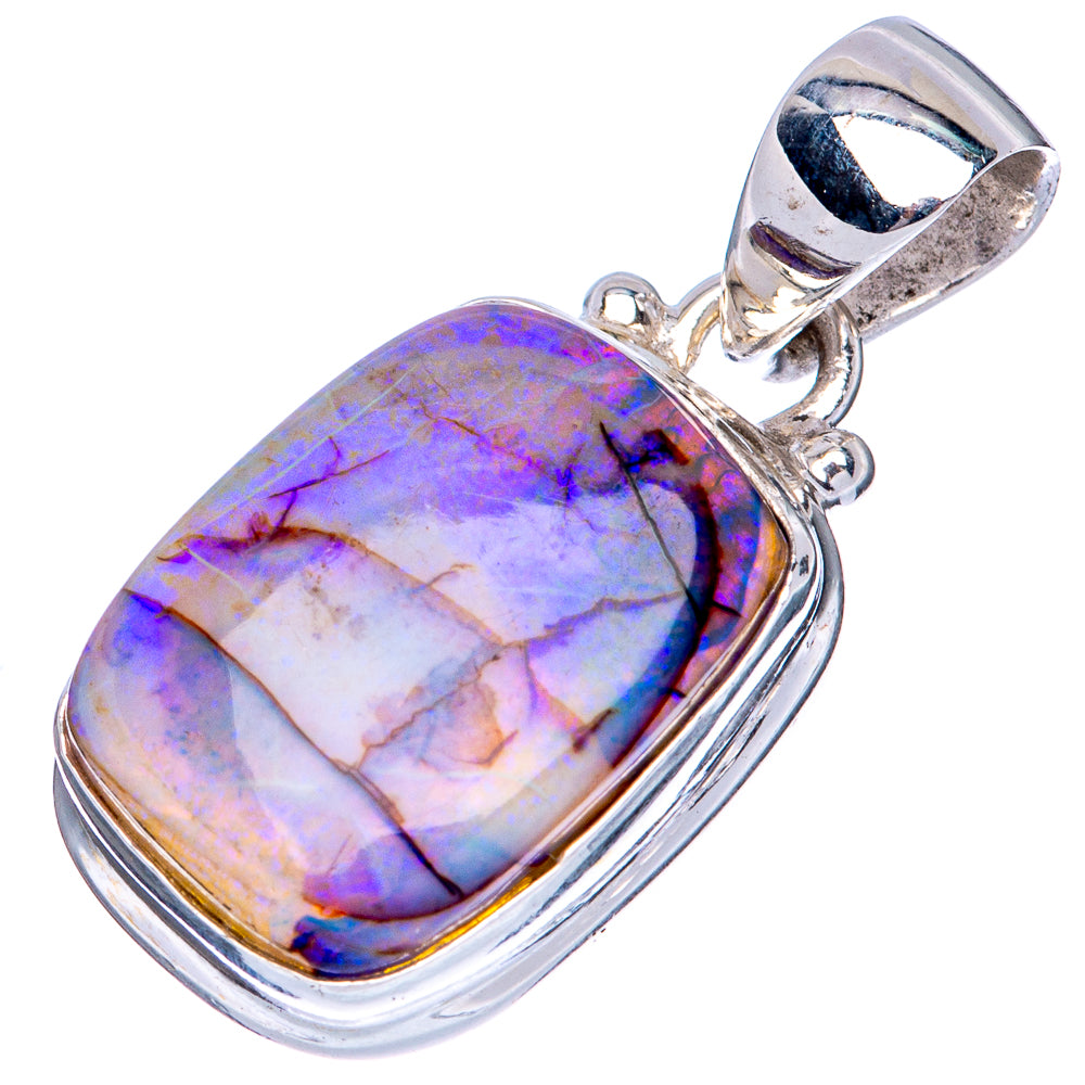 Rare Sterling Opal Pendant 1 1/8" (925 Sterling Silver) P41568