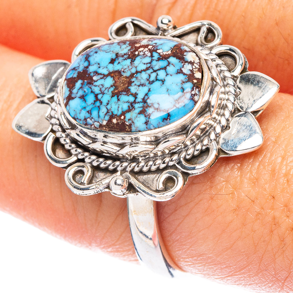 Rare Golden Hills Turquoise Ring Size 7.5 (925 Sterling Silver) R4864