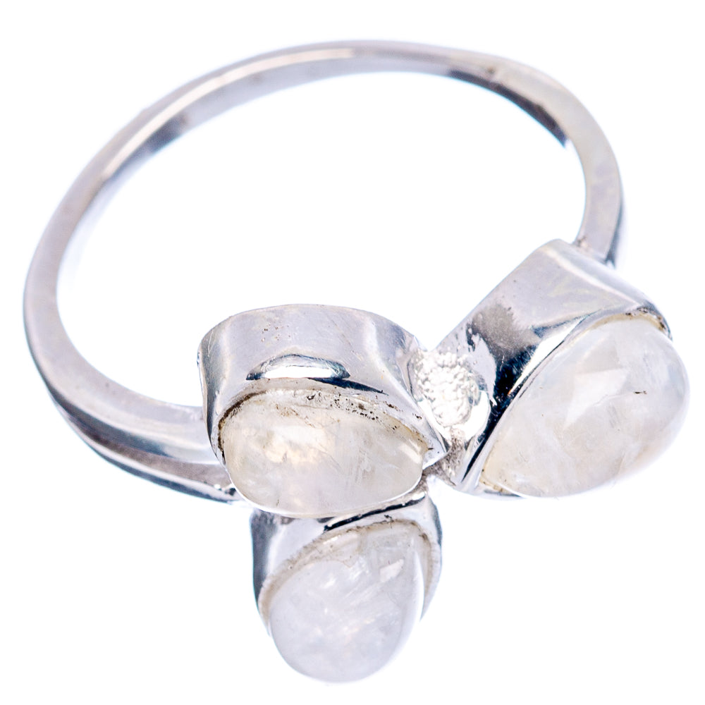 Rainbow Moonstone Dainty Ring Size 6 (.925 Sterling Silver)