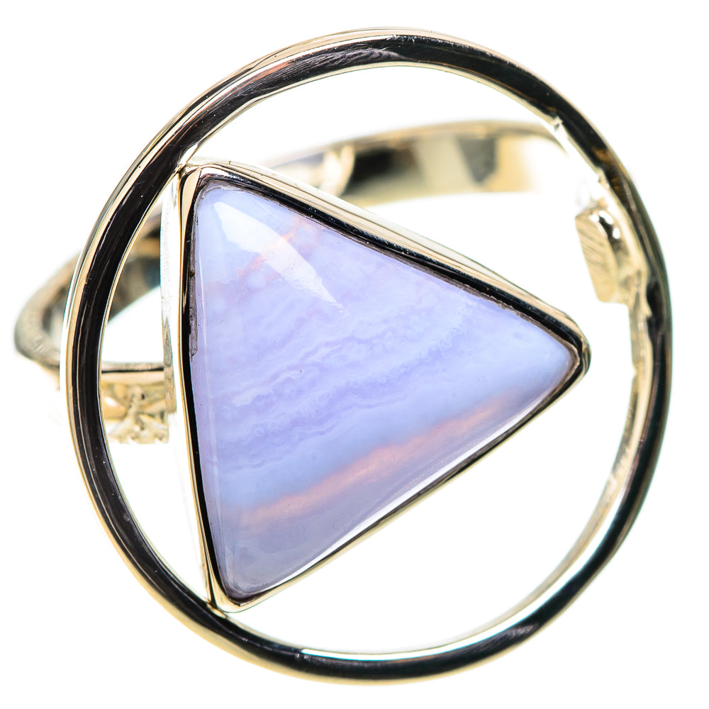 Premium Blue Lace Agate Ring Size 7.25 (925 Sterling Silver) RING138131
