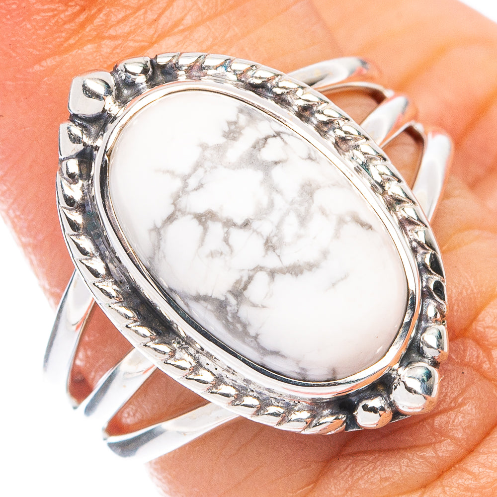 Premium Howlite Ring Size 5.75 (925 Sterling Silver) R7645