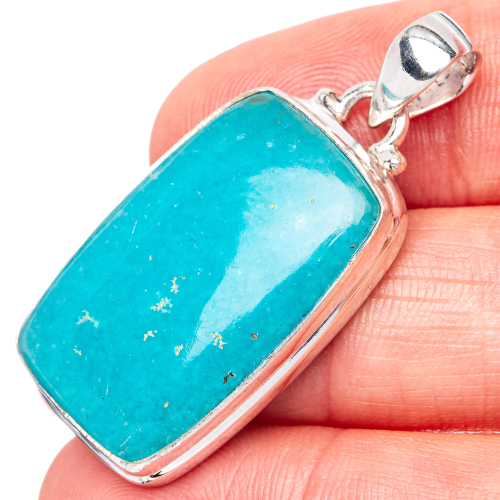 Rare Smithsonite 925 Sterling Silver Pendant 1 1/2" (925 Sterling Silver) P42594