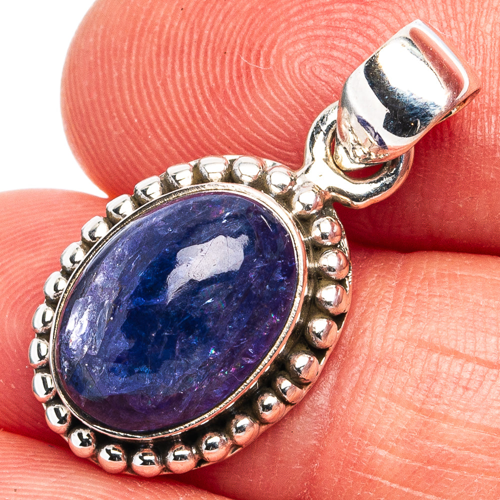 Rare Tanzanite Pendant 1" (.925 Sterling Silver)