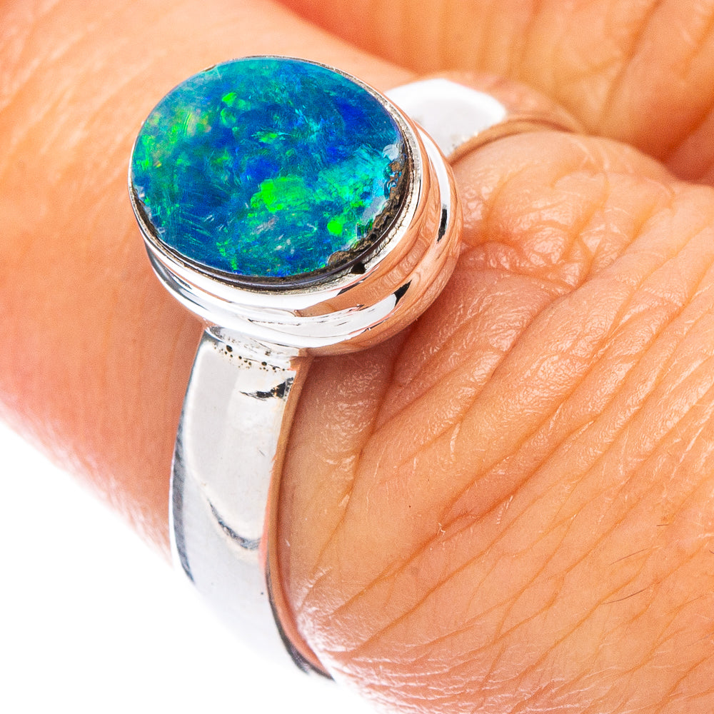 Rare Doublet Opal Ring Size 6.75 (925 Sterling Silver) R7137
