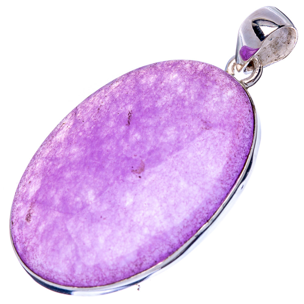 Purple Chalcedony Pendant 1 3/4" (925 Sterling Silver) P42871