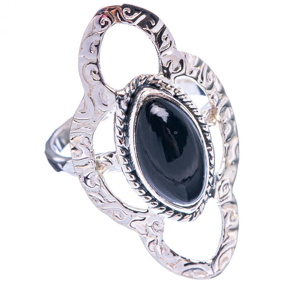 Premium Black Onyx Ring Size 7.75 (925 Sterling Silver) R1841