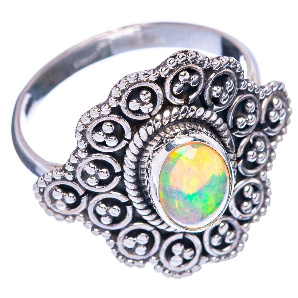 Rare Natural Ethiopian Opal Ring Size 7.5 (925 Sterling Silver) R145599