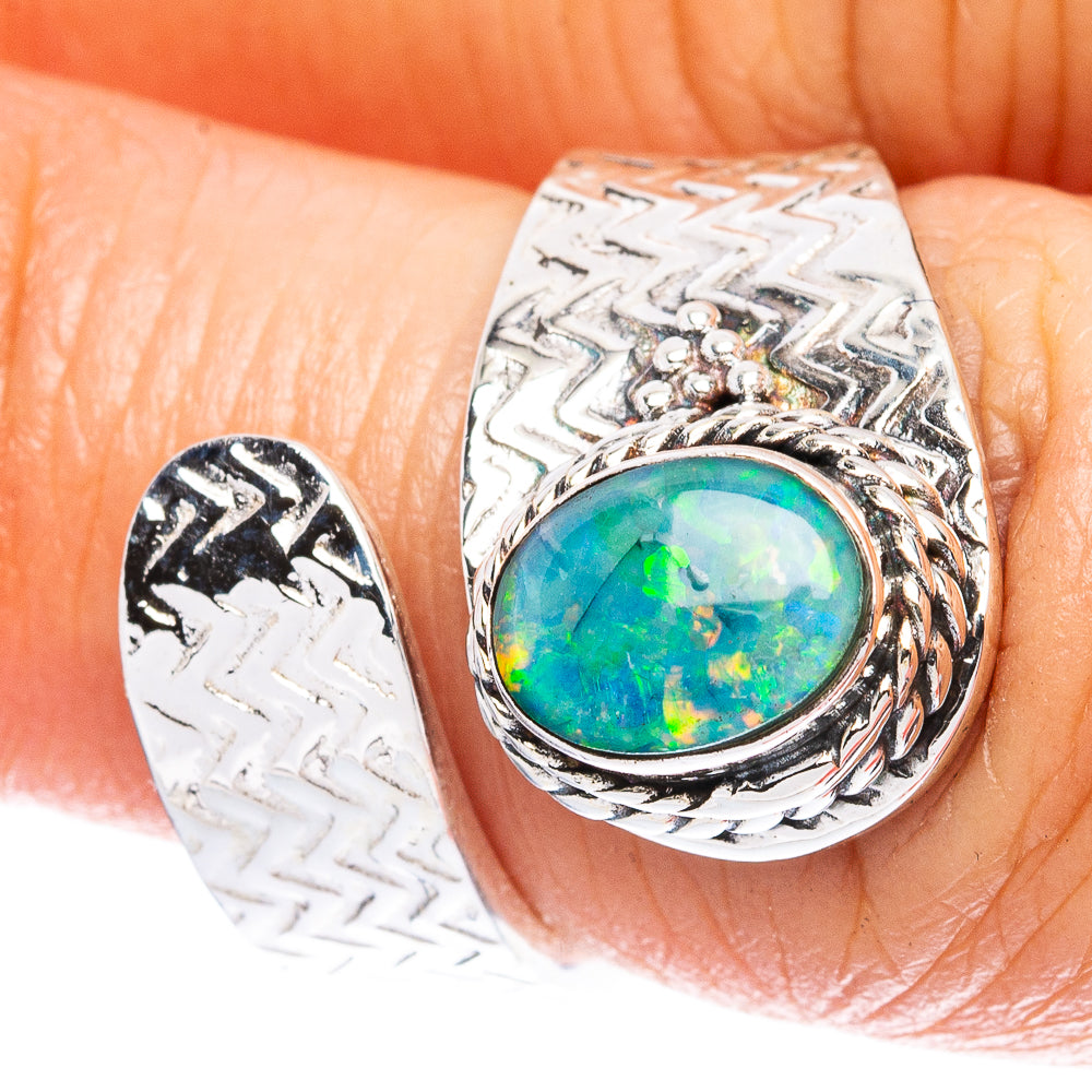 Rare  Doublet Opal Ring Size 5.5 (925 Sterling Silver) R3666