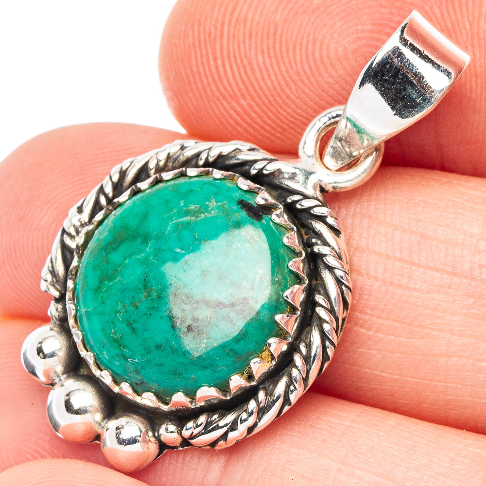Arizona Turquoise Pendant 1 3/8" (925 Sterling Silver) P43811