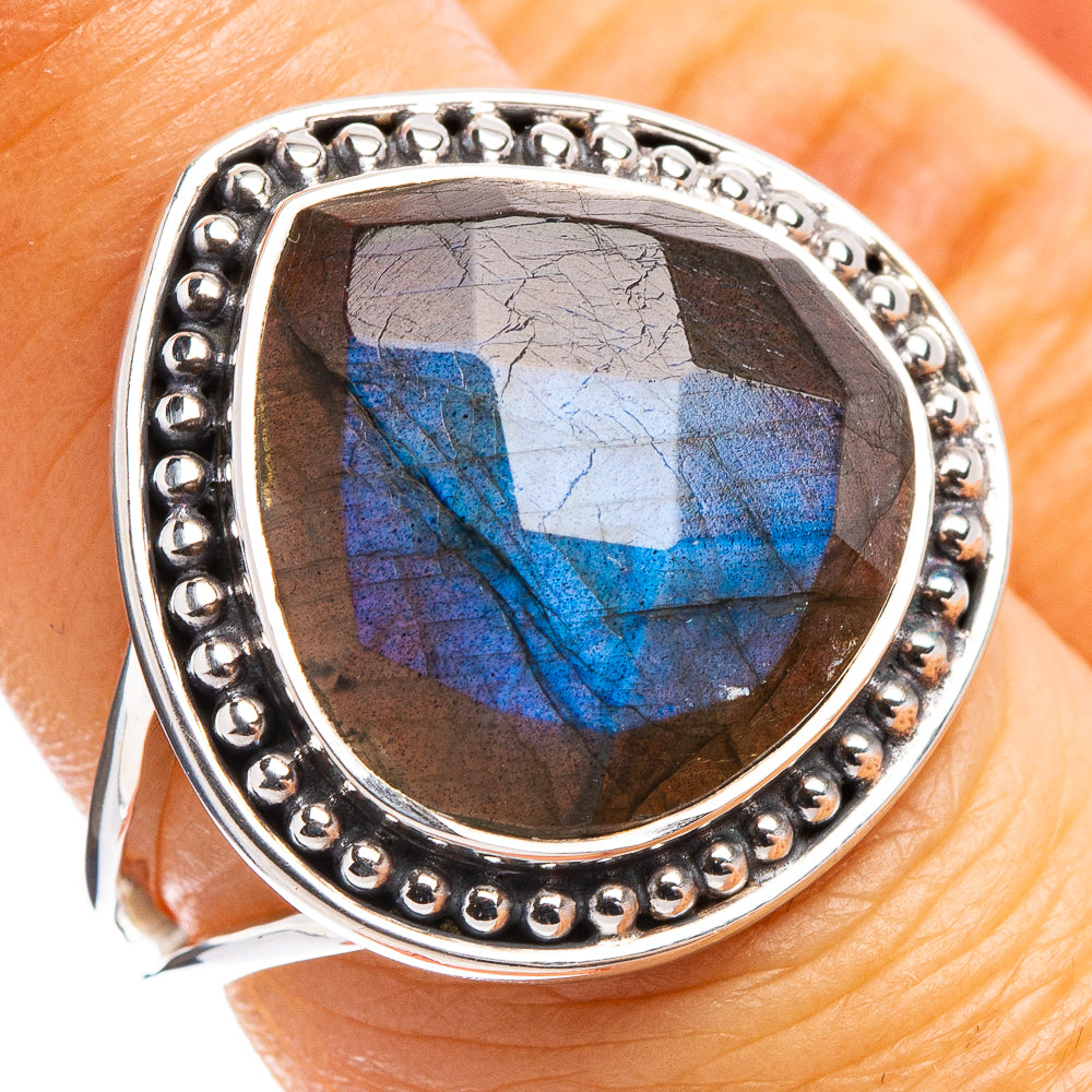 Premium Labradorite Ring Size 6.75 (.925 Sterling Silver)