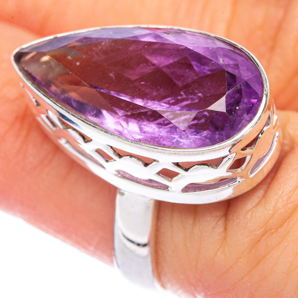 Faceted Amethyst Ring Size 6 (925 Sterling Silver) R144738