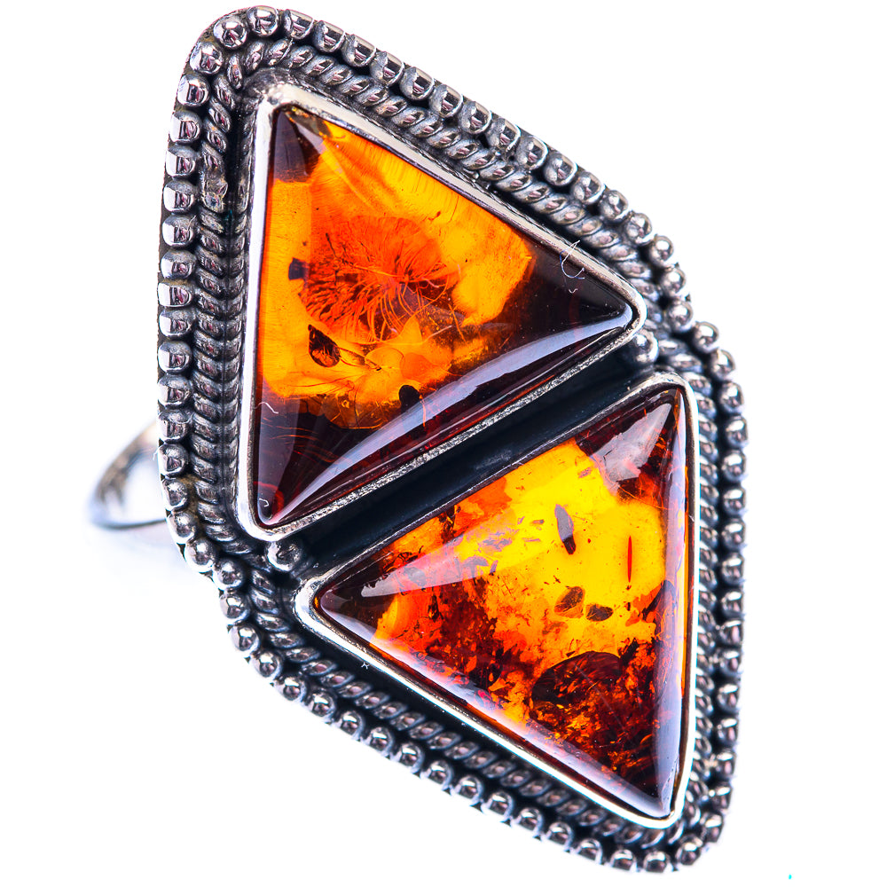 Large Baltic Amber 925 Sterling Silver Ring Size 9.75 (925 Sterling Silver) RING140414