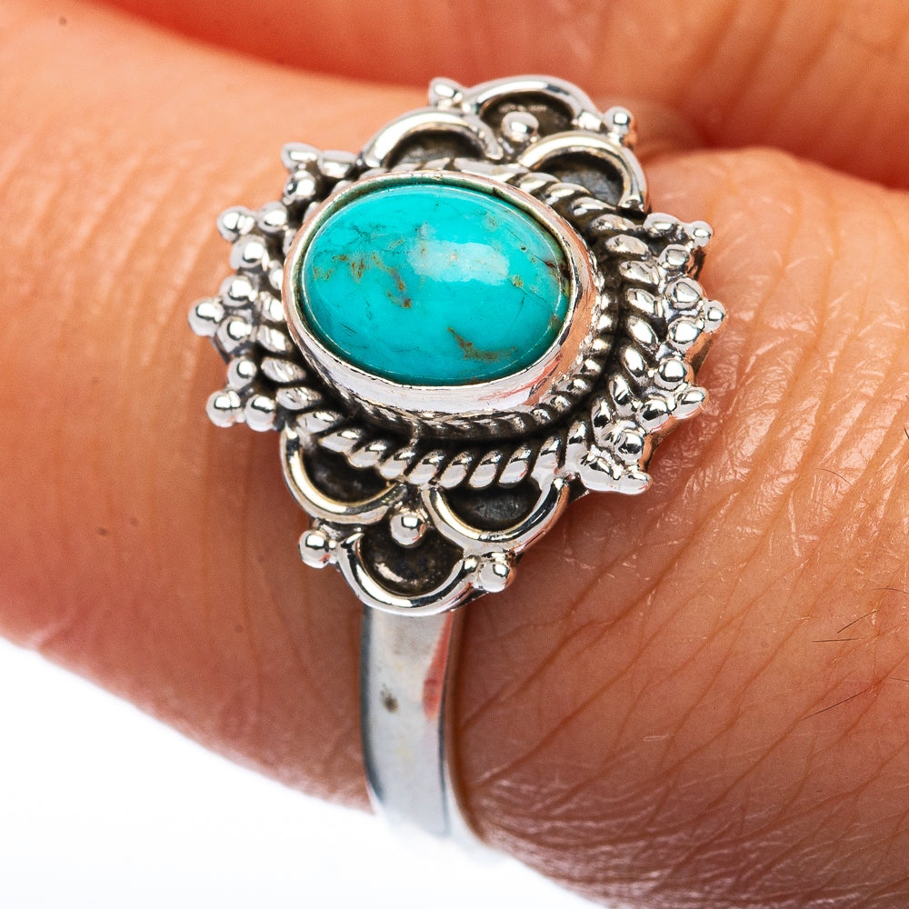 Rare Arizona Turquoise Ring Size 7 (925 Sterling Silver) R3251