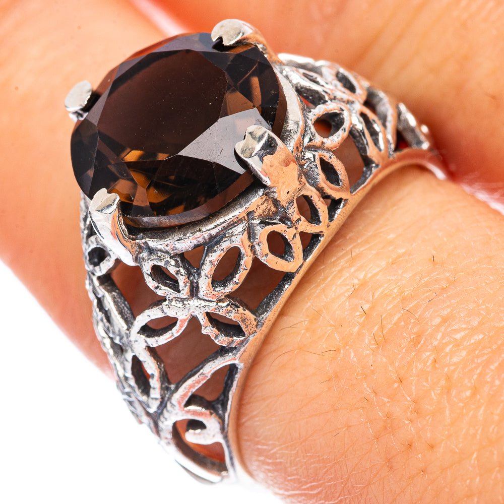 Smoky Quartz Ring Size 8.75 (925 Sterling Silver) R3325