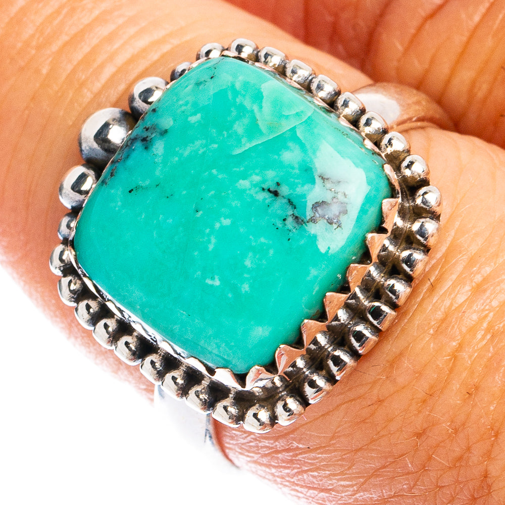 Rare Kingman Turquoise Ring Size 7.75 (925 Sterling Silver) R8463