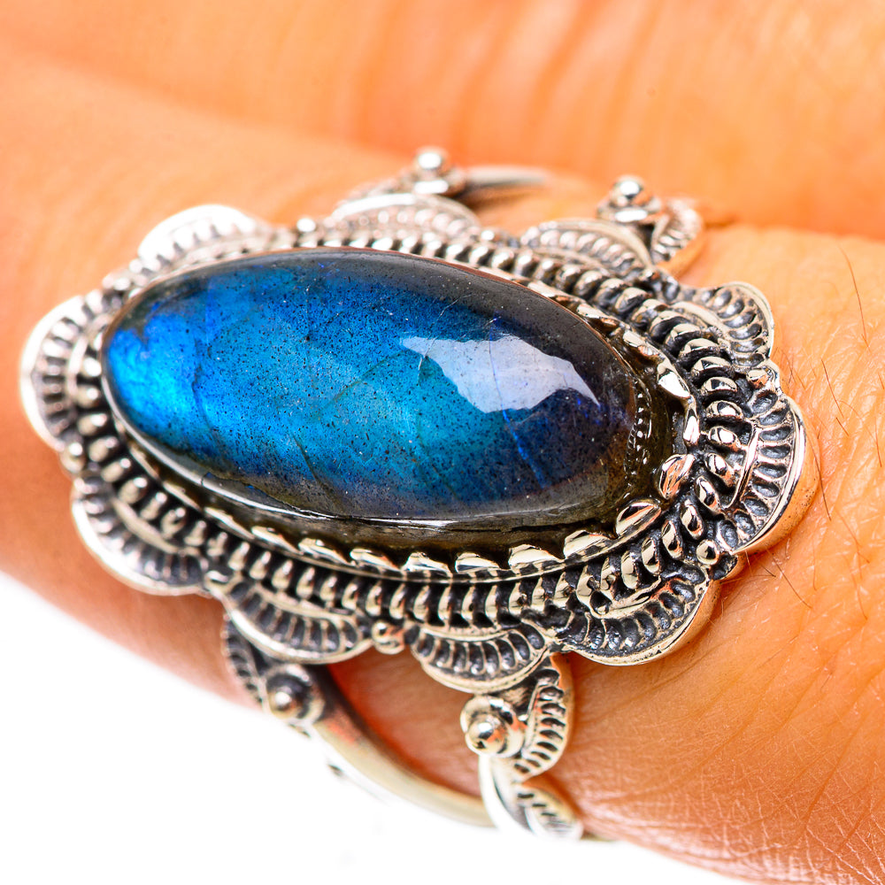 Labradorite Ring Size 8 (925 Sterling Silver) RING138474