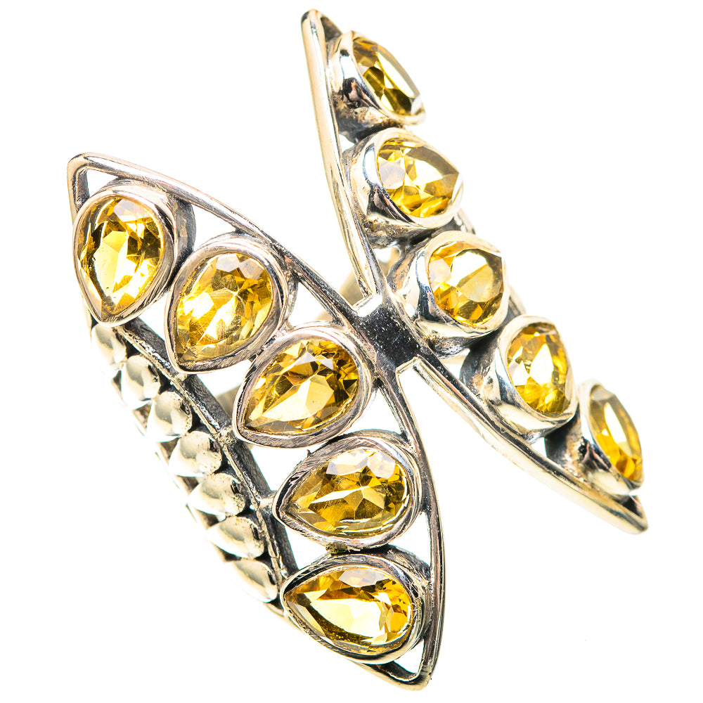 Large Faceted Citrine 925 Sterling Silver Ring Size 5.5 (925 Sterling Silver) RING139652