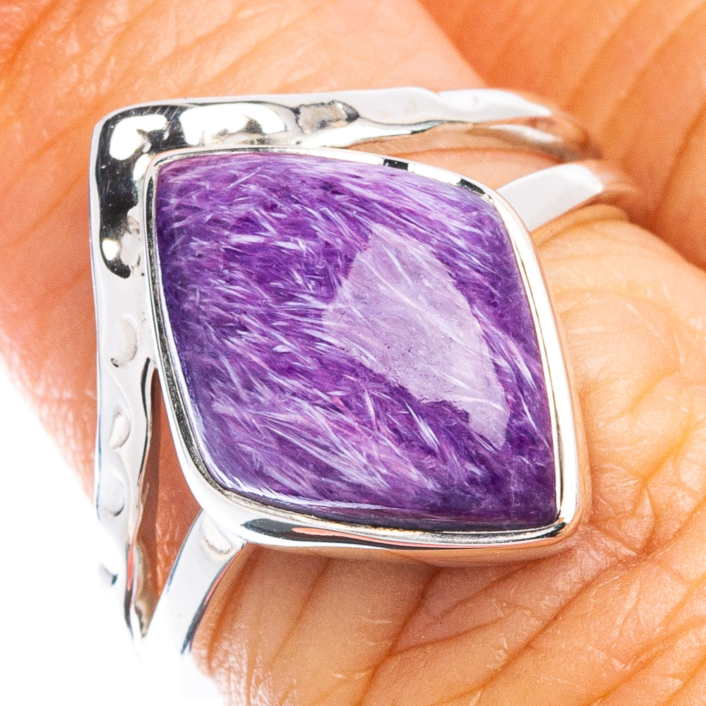 Premium Charoite Ring Size 6 (925 Sterling Silver) R8035