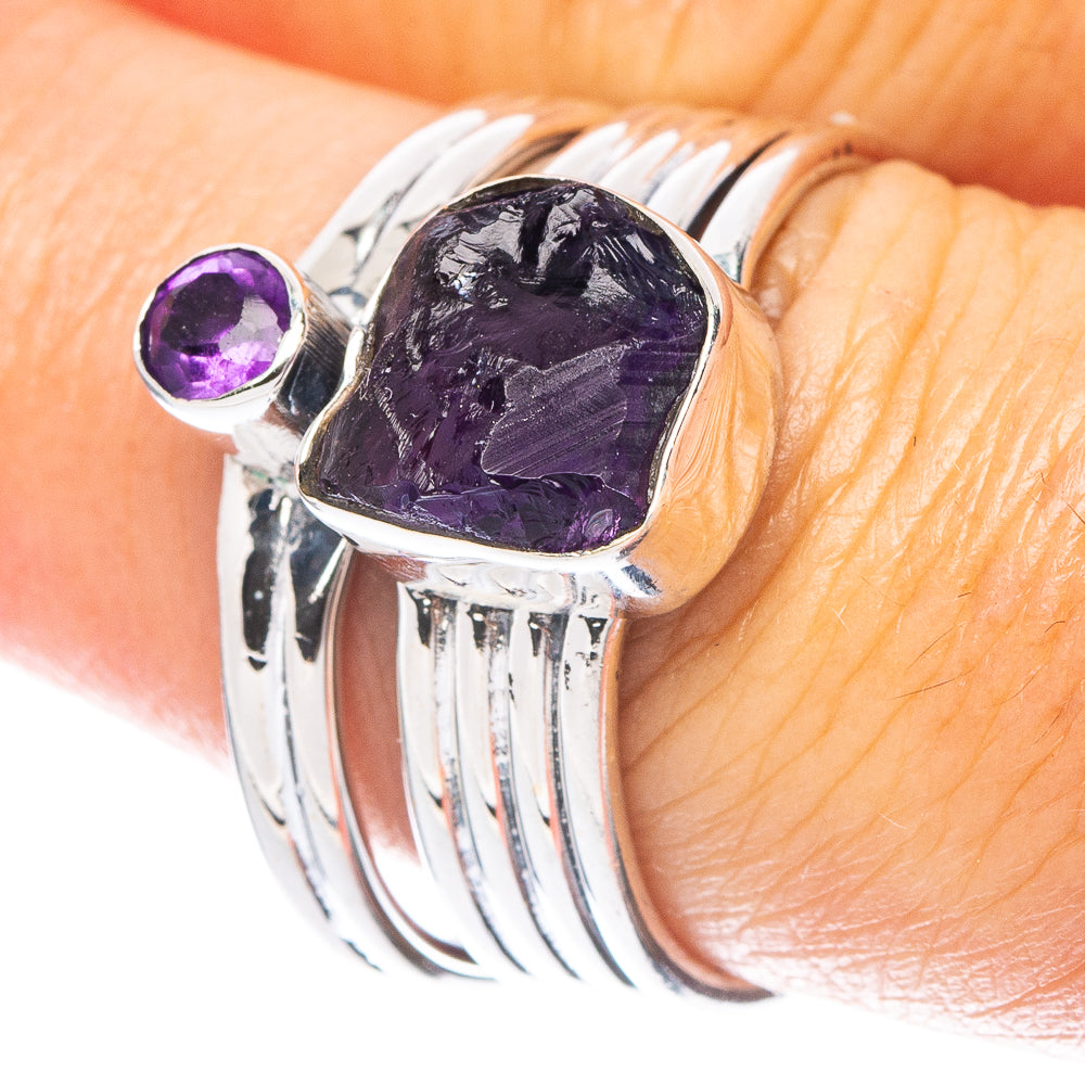 Amethyst, Peridot Ring Size 7.75 (925 Sterling Silver) R6988