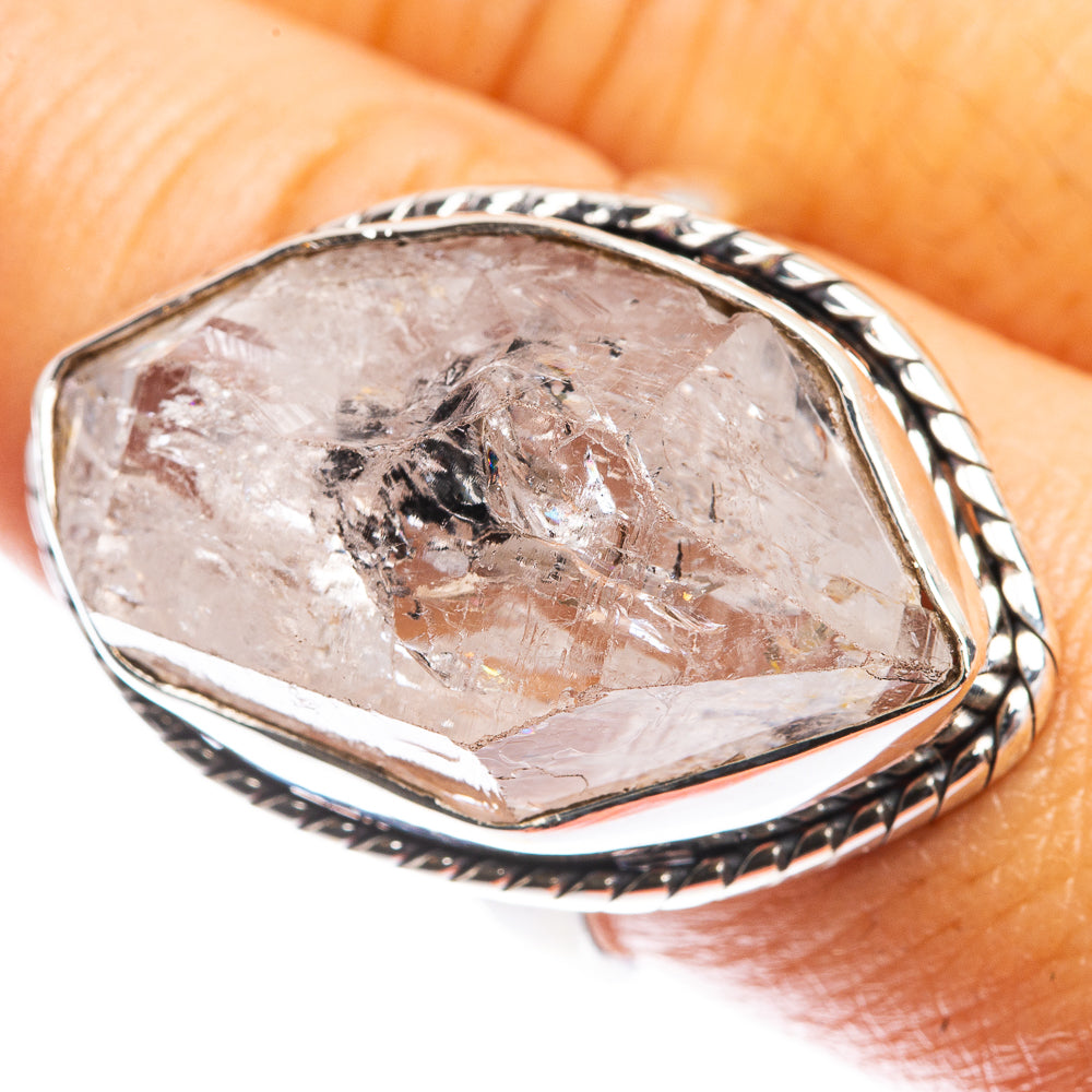 Large Herkimer Diamond Ring Size 9 (925 Sterling Silver) R142481