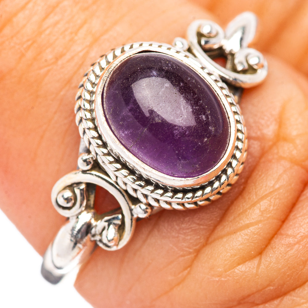 Dainty Amethyst Ring Size 6.25 (.925 Sterling Silver)