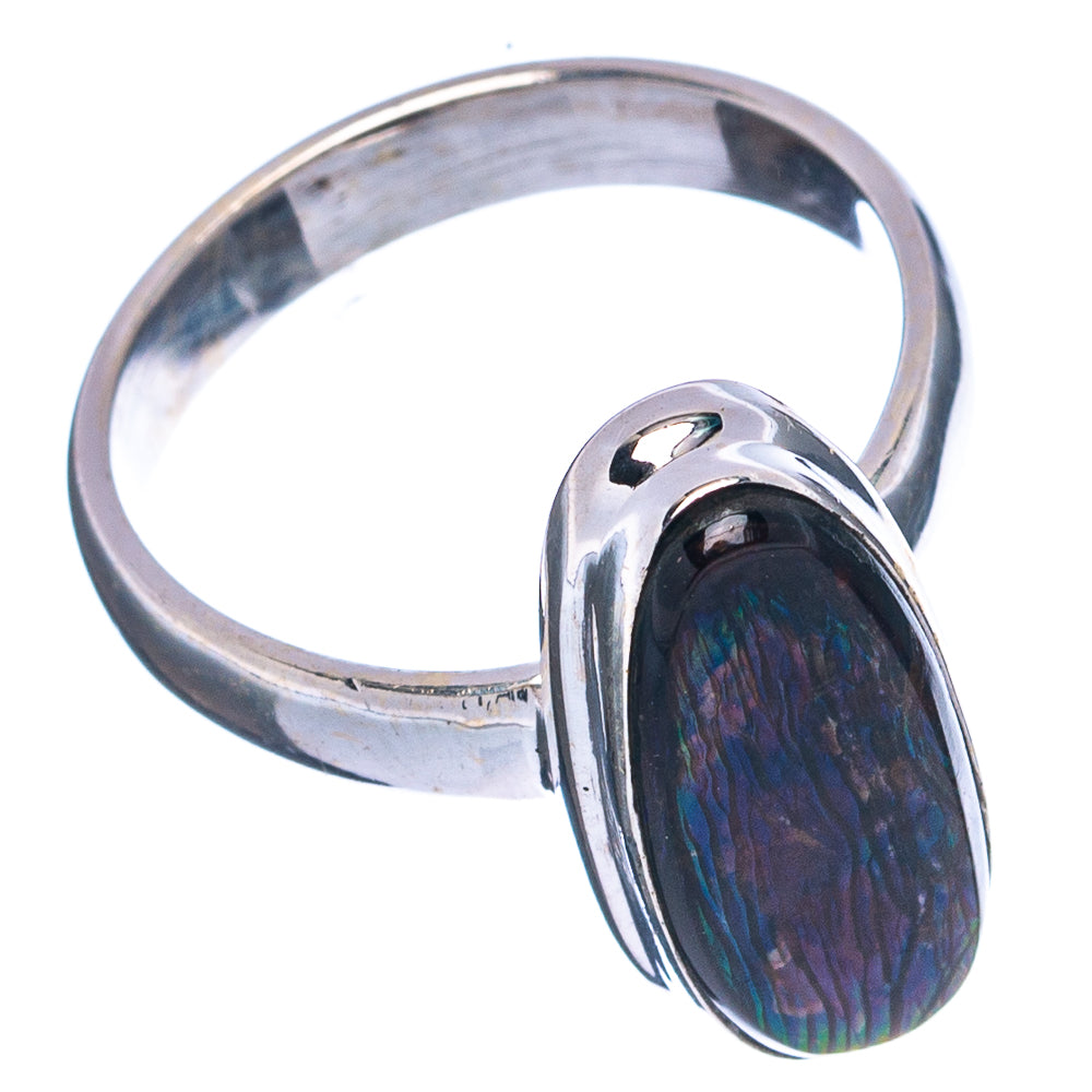 Rare Canadian Ammolite Ring Size 6 (.925 Sterling Silver)