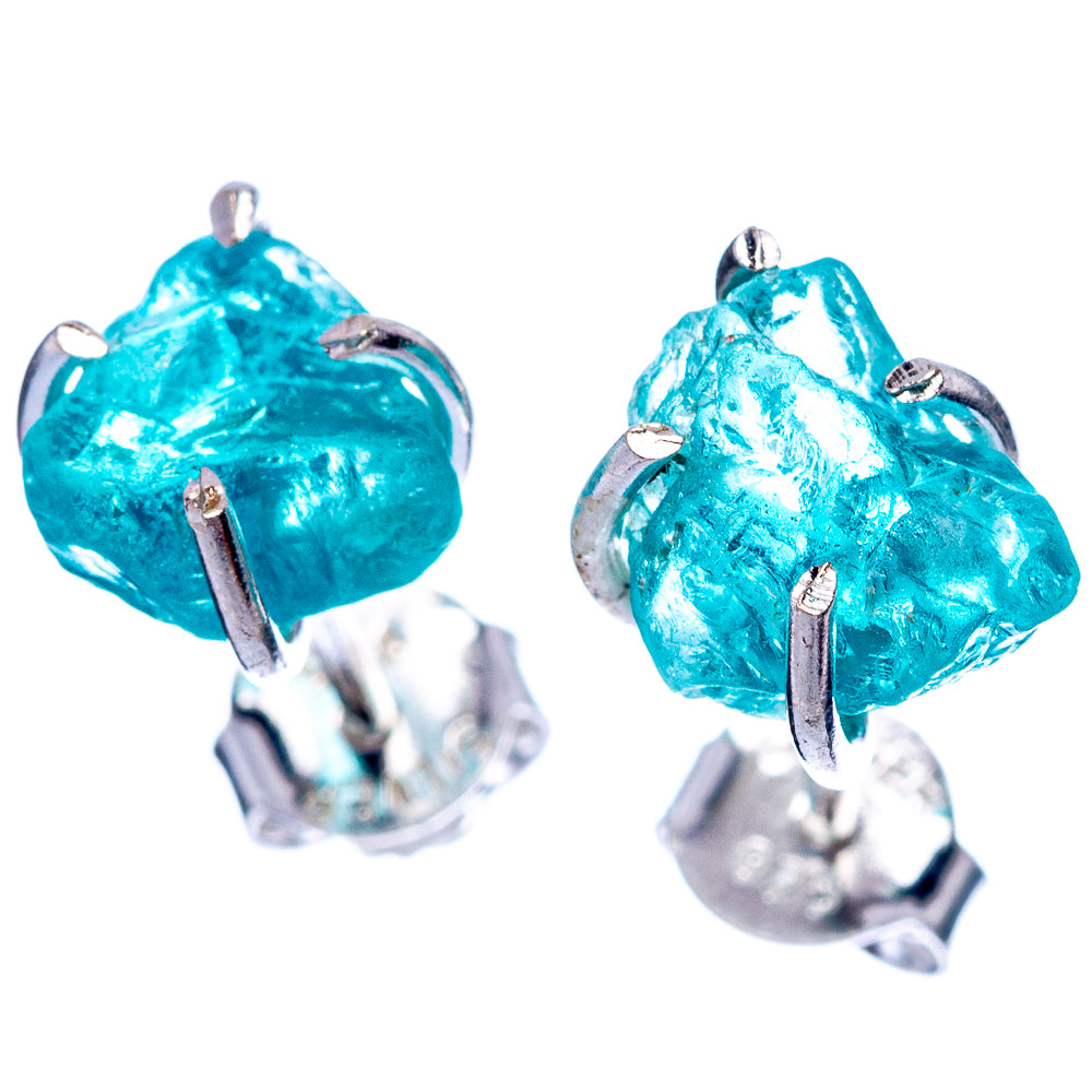 Blue Fluorite Dainty Earrings 3/8" (925 Sterling Silver) E2022