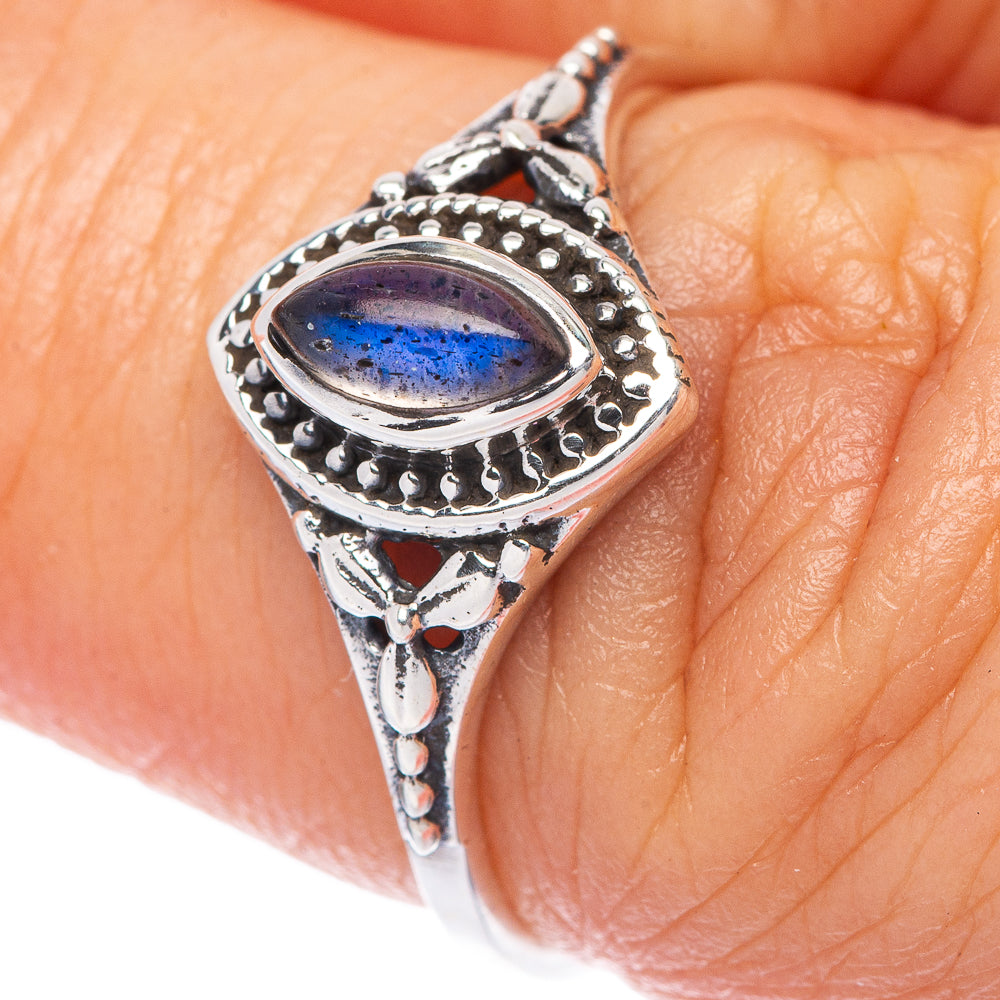 Labradorite Dainty Ring Size 6 (925 Sterling Silver) R145839
