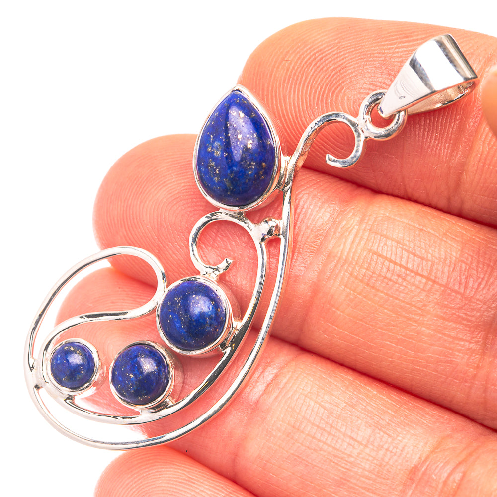 Premium Signature Lapis Lazuli Pendant 1 7/8" (925 Sterling Silver) P38785