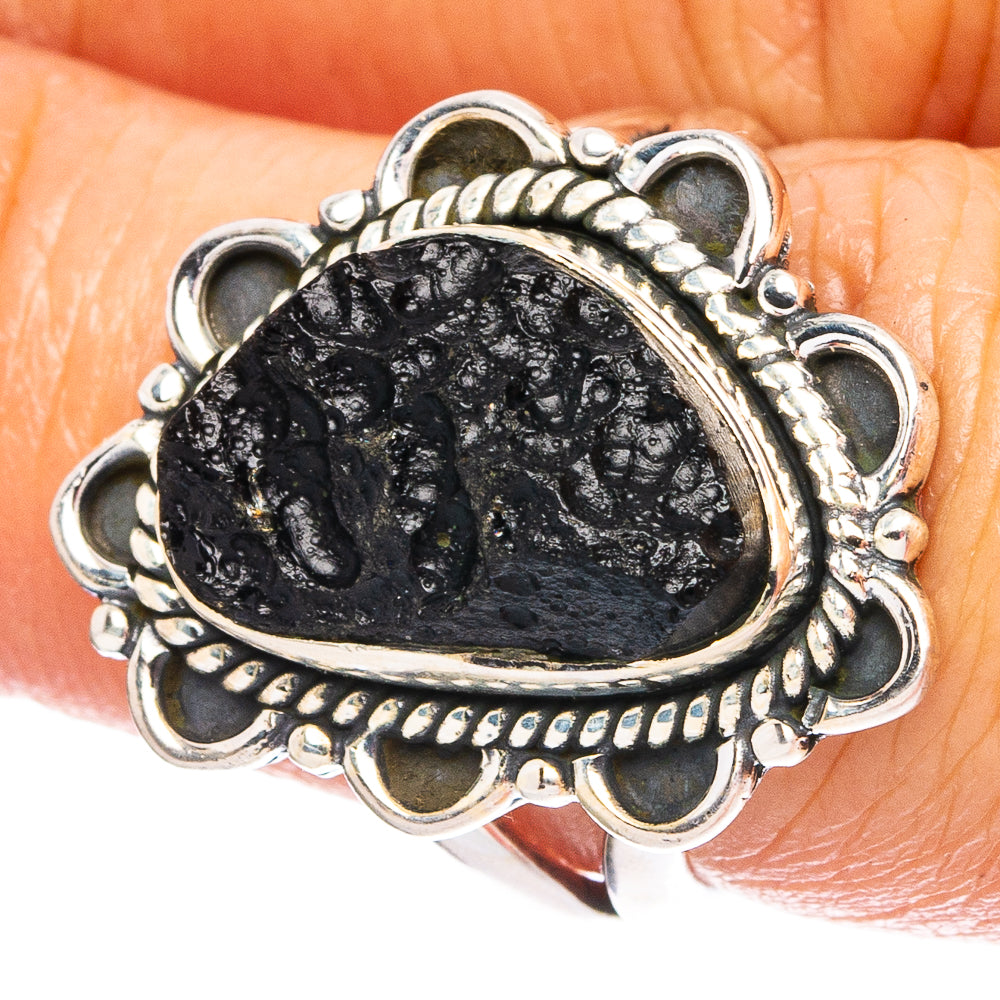 Tektite 925 Sterling Silver Ring Size 7 (925 Sterling Silver) R6336