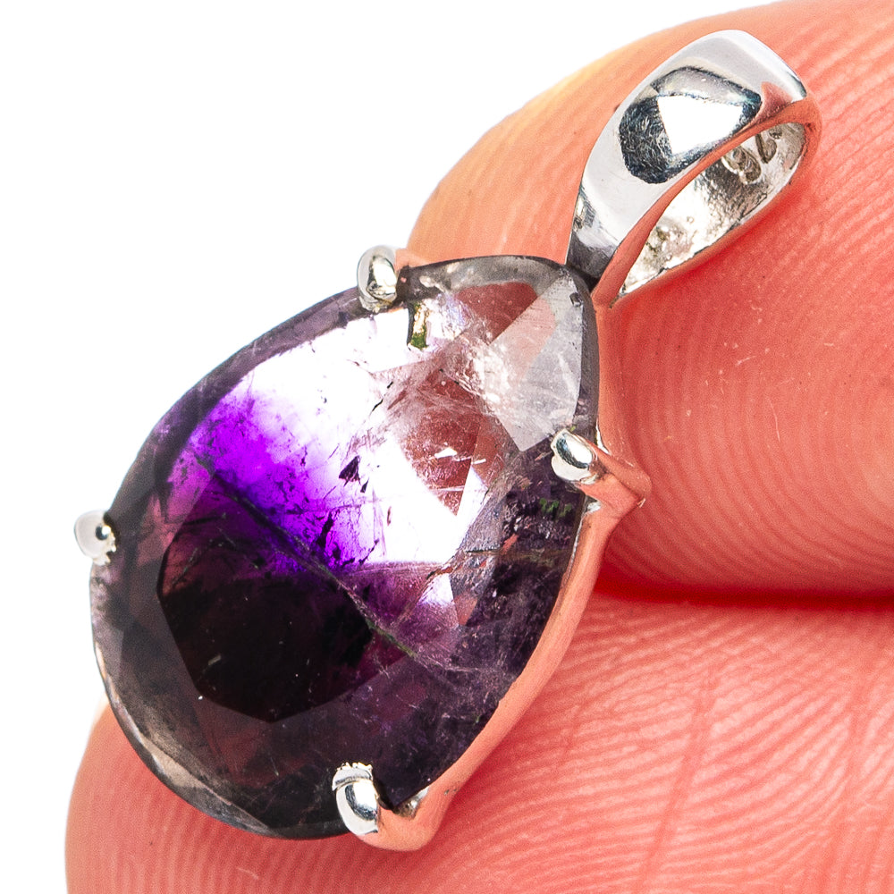 Fluorite Pendant 7/8" (.925 Sterling Silver)
