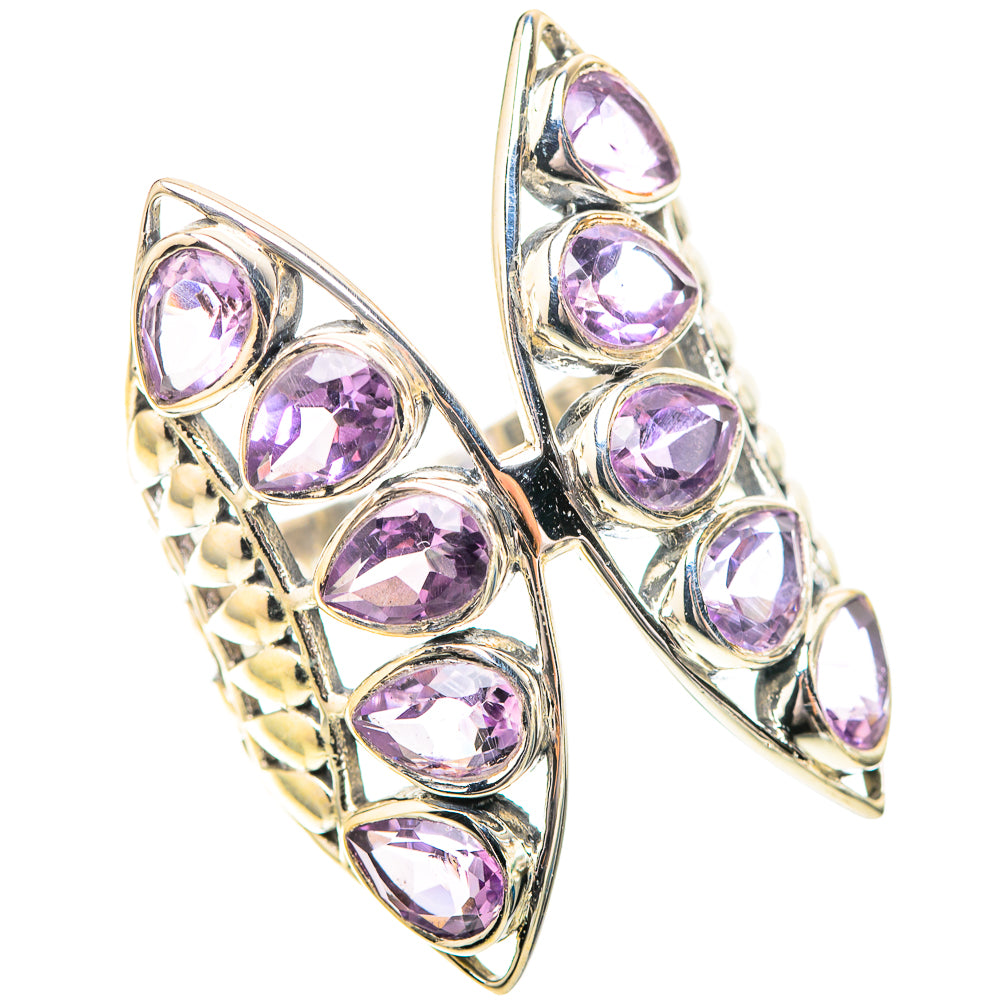 Large Faceted Amethyst 925 Sterling Silver Ring Size 8.5 (925 Sterling Silver) RING139513