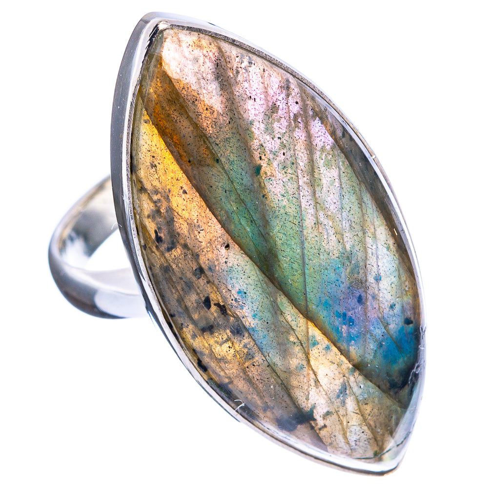 Labradorite Ring Size 7.5 (925 Sterling Silver) R4694