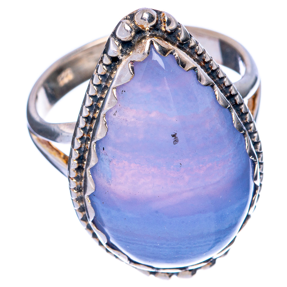 Blue Lace Agate Ring Size 8 (925 Sterling Silver) R145335
