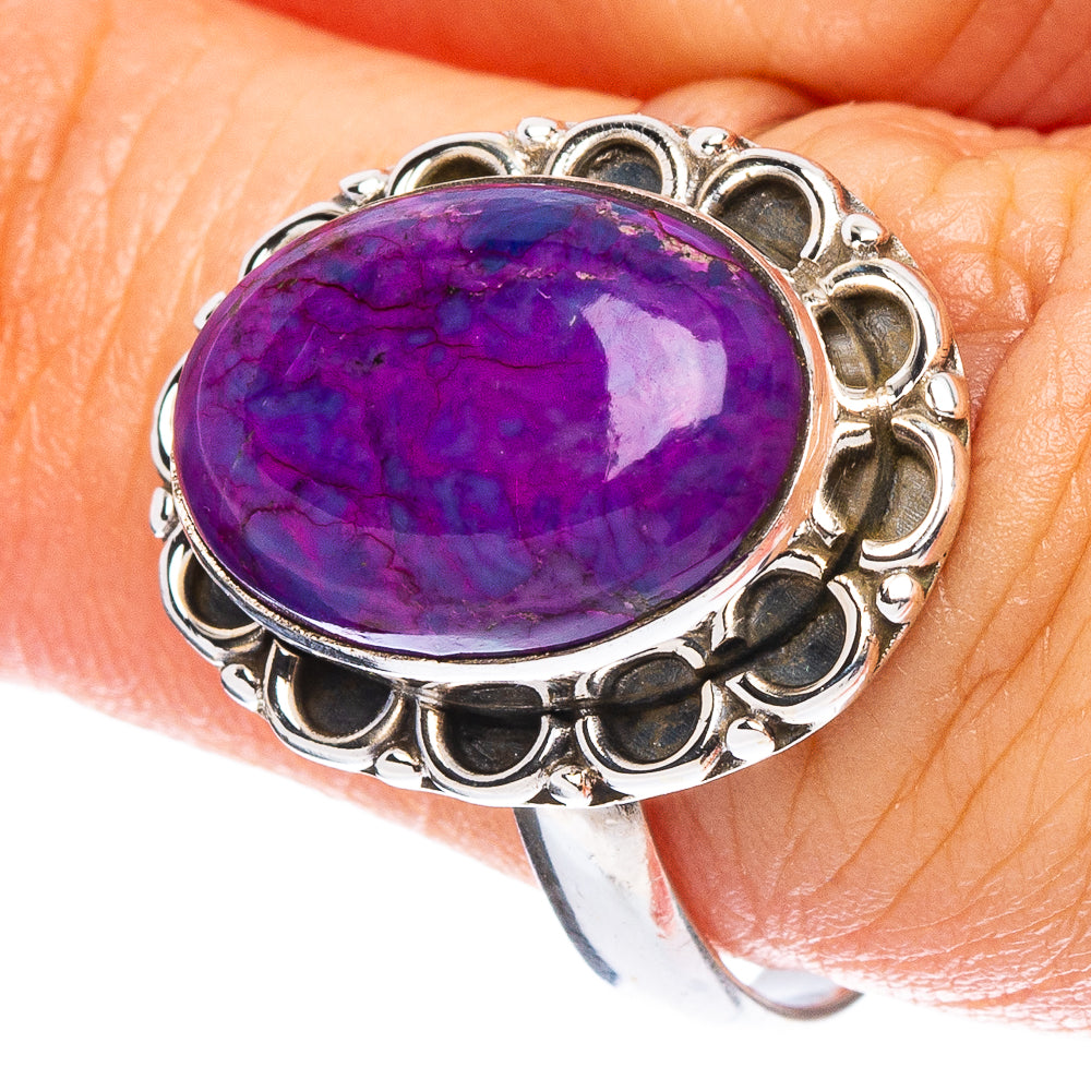 Purple Copper Composite Turquoise Ring Size 8 (925 Sterling Silver) R7928