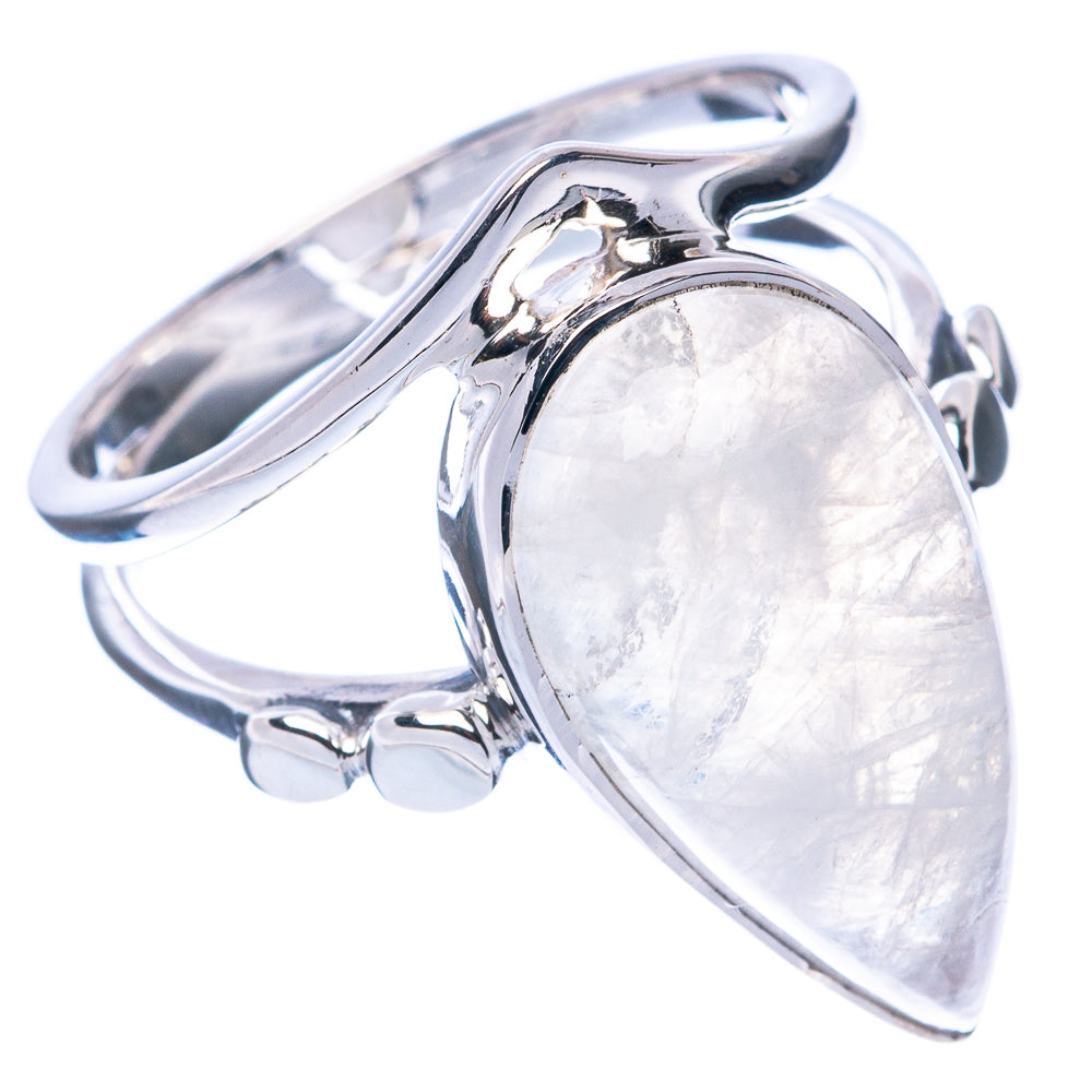 Premium Rainbow Moonstone 925 Sterling Silver Ring Size 7.75 (925 Sterling Silver) R2703