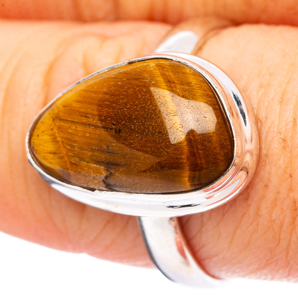 Tiger's Eye Ring Size 8.75 (.925 Sterling Silver)