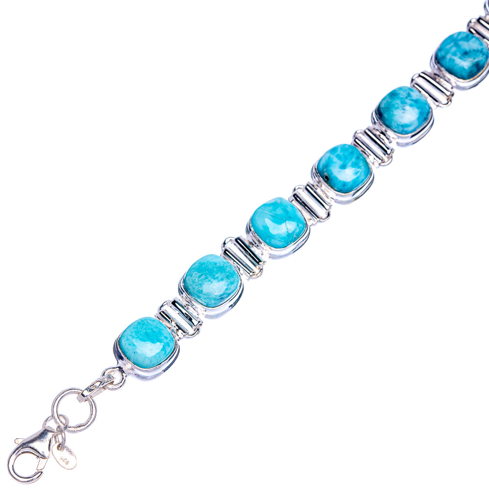 Larimar Bracelets 6 1/2 To 8 1/8" (925 Sterling Silver) B90326