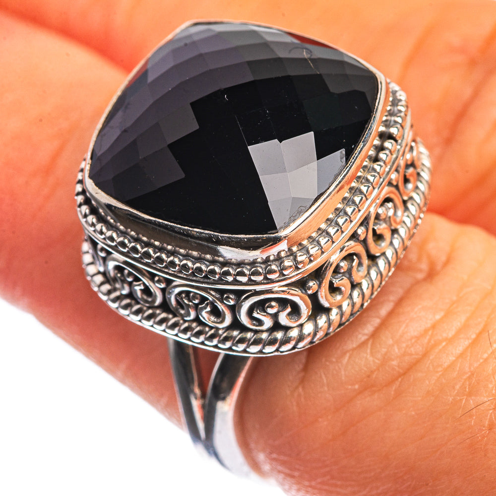 Black Onyx 925 Sterling Silver Ring Size 7