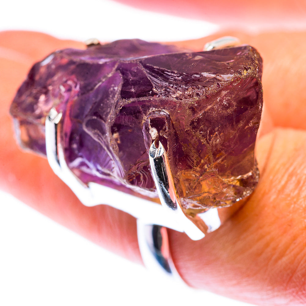 Large Raw Ametrine Ring Size 7.75 (925 Sterling Silver) RING140187