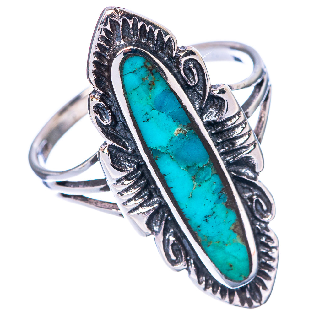 Rare Arizona Turquoise Ring Size 8.5 (925 Sterling Silver) R1446