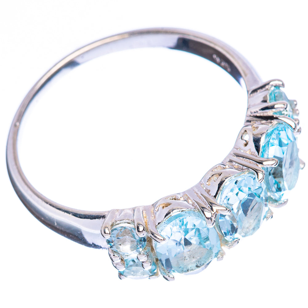 Blue Topaz Ring Size 9 (925 Sterling Silver) R3147