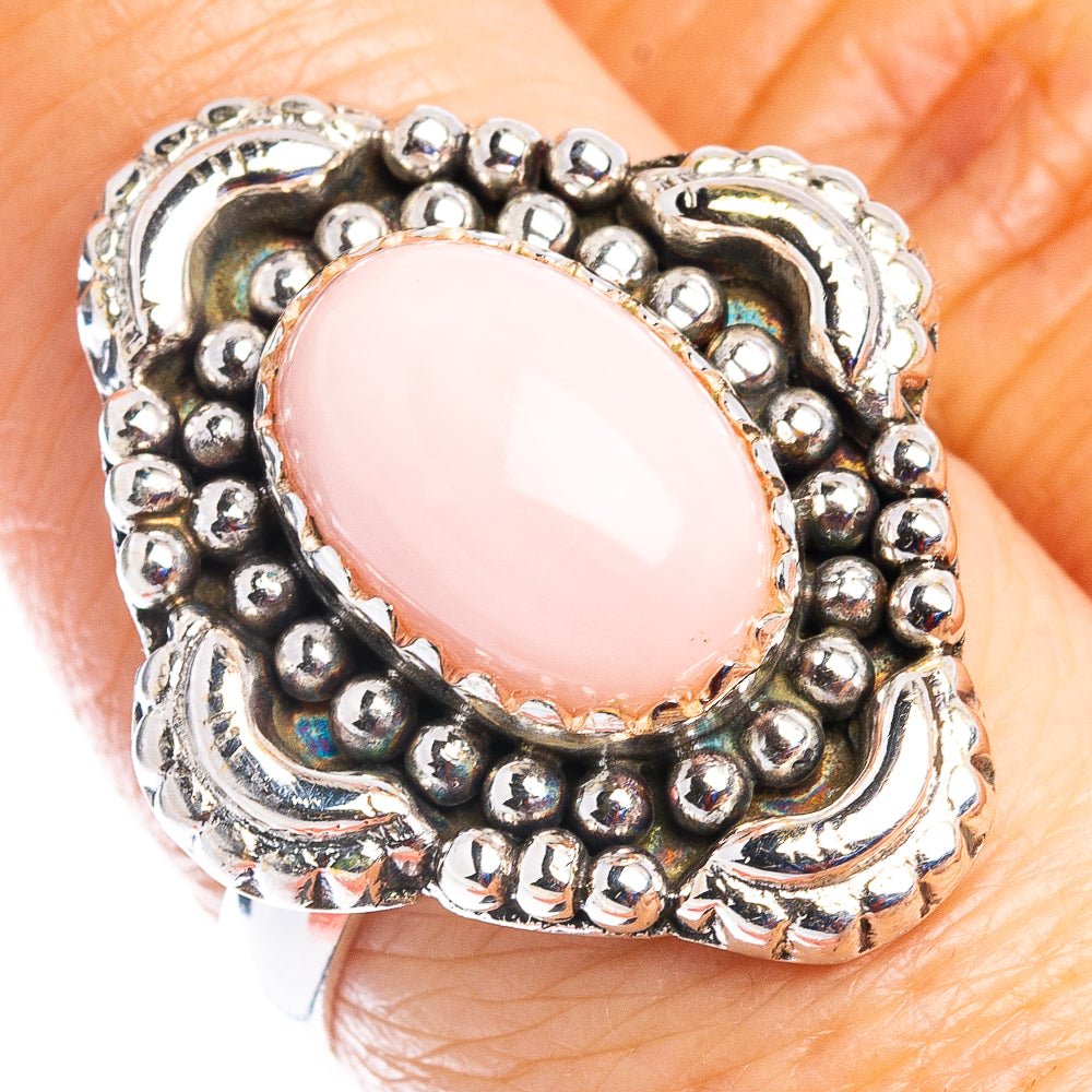 Pink Opal Ring Size 8 (.925 Sterling Silver)