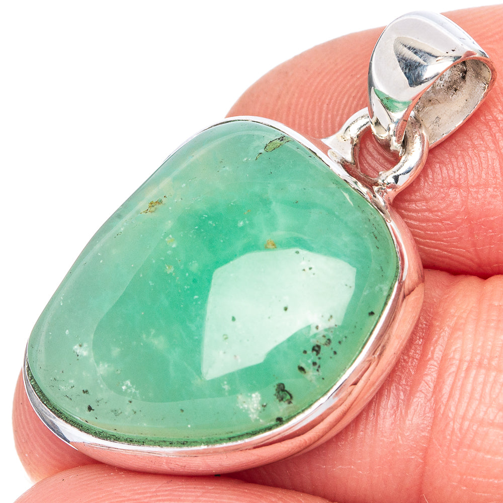Chrysoprase Pendant 1 1/4" (925 Sterling Silver) P41437